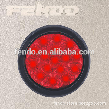 4Inch Universal Waterproof LED Truck Amber Round Stop/Tail Lamp Rear Lighting